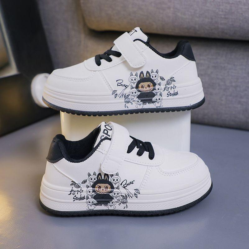 

Кожаная спортивная обувь Labu для мальчиков и девочек с противоскользящей подошвой и осенние детские повседневные кеды 34