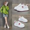 Spring new inner heightening thick-soled casual little white shoes lace-up wedge heel fashion small single shoes student shoes women's shoes