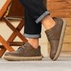 Men Plus Size Retro British Style PU Leather Shoes Ankle Comfortable Foot Feel Casual Shoe Wear-resistant Outsole Walking Shoes