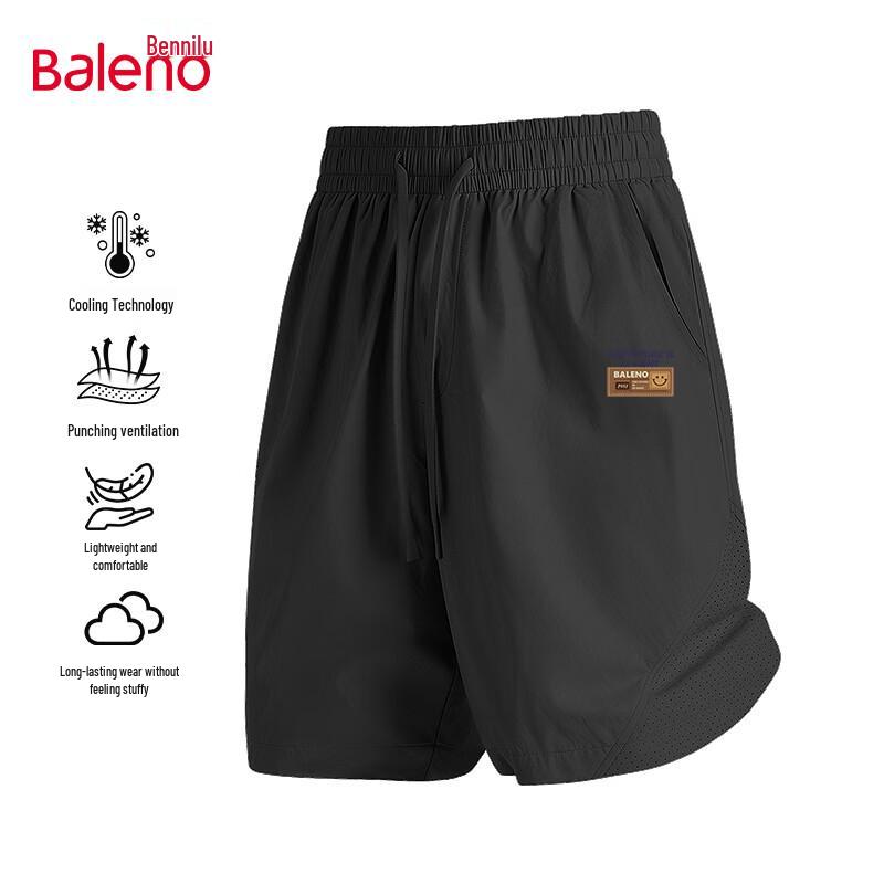 Baleno Men s Breathable Perforated Ice-Feel Bermuda Shorts M