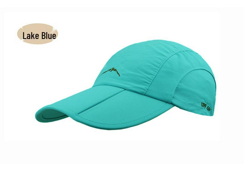 Unisex Quick-Dry Waterproof Hat for Outdoor Sports, Sun Protection, Foldable, Breathable - Ideal for Spring/Summer Mountaineering Adjustable озеро синий
