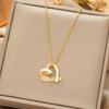 Japan and South Korea Simple Popular Wind Titanium Steel Necklace Female Niche Exquisite Internet Celebrity Zircon Clavicle Chain High-end Jewelry