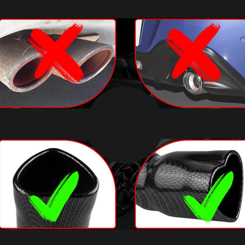 63mm Car Exhaust Nozzle For Exhaust Systems Auto Heart-Shaped Exhaust Silencer Exhaust Pipe Muffler Replacement Car Accessories