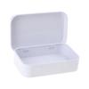 Convenient Iron Container with Lid Rectangular Empty Hinged Tin for Snacks and Small Item Organizer for Money Coin Candy