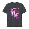 11th Birthday Girl 11 Years Painting Art Number T Shirt Vintage Versatile Soft Top For Everyday Wear Graphic Stretched