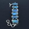 Natural Blue Labradorite Gemstone Handmade 925 Sterling Silver Bracelet, Blue Labradorite Bracelet For Wife , Unisex Bracelet Wadding Gifts