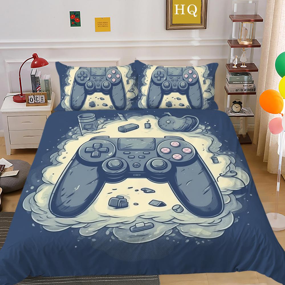 Fashion Bed Cover 3D Printed Homes Bedding Set Game Style Home Textiles Queen Size Polyester Comfortable Home Bedclothes