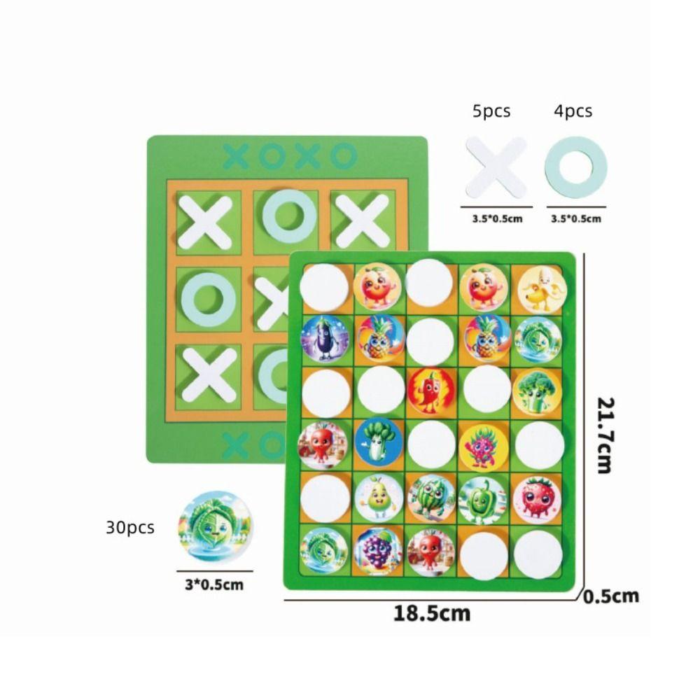 Flip Tic-Tac-Toe Table Game Tictactoe Animal Matching Board Game Parent-Child Interaction