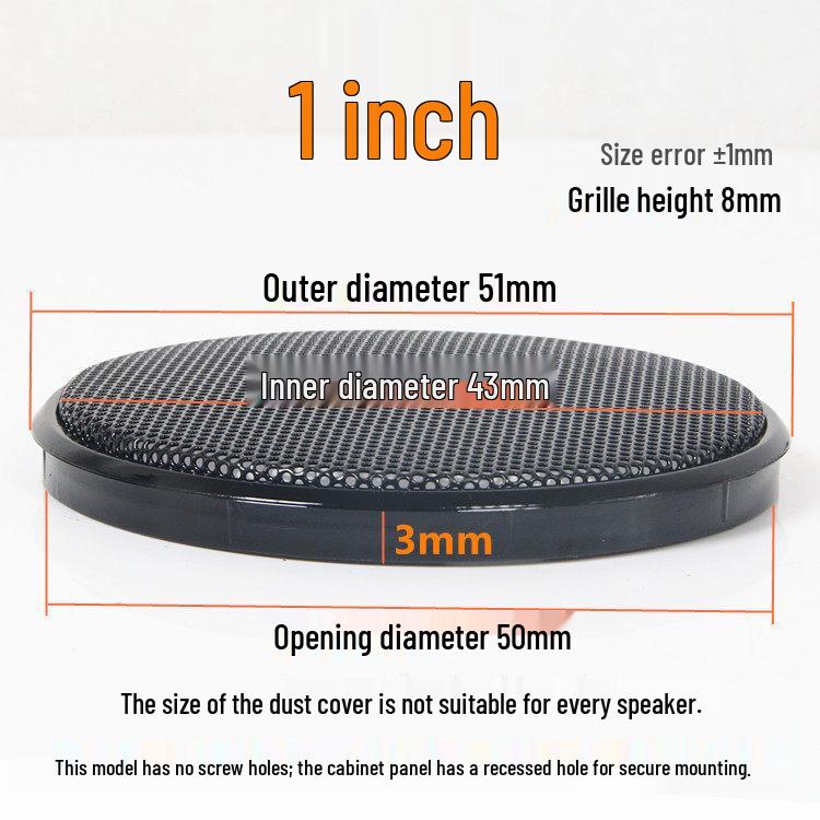 Speaker Grille Decorative Ring: Holeless Protective Cover for Car Subwoofer (1-10 inches)