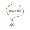 Gold Silver Color Dragonflies Flower Heart Star Pendant Necklace Long Rope Statement Necklace Jewelry Gift for Women