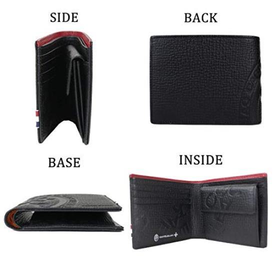 Castelbajac PICCOLO Bifold Wallet with Coin Purse, Black, 022614