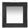 VidaXL Wall Mirror Baroque Style 40x40 Cm Black 320307