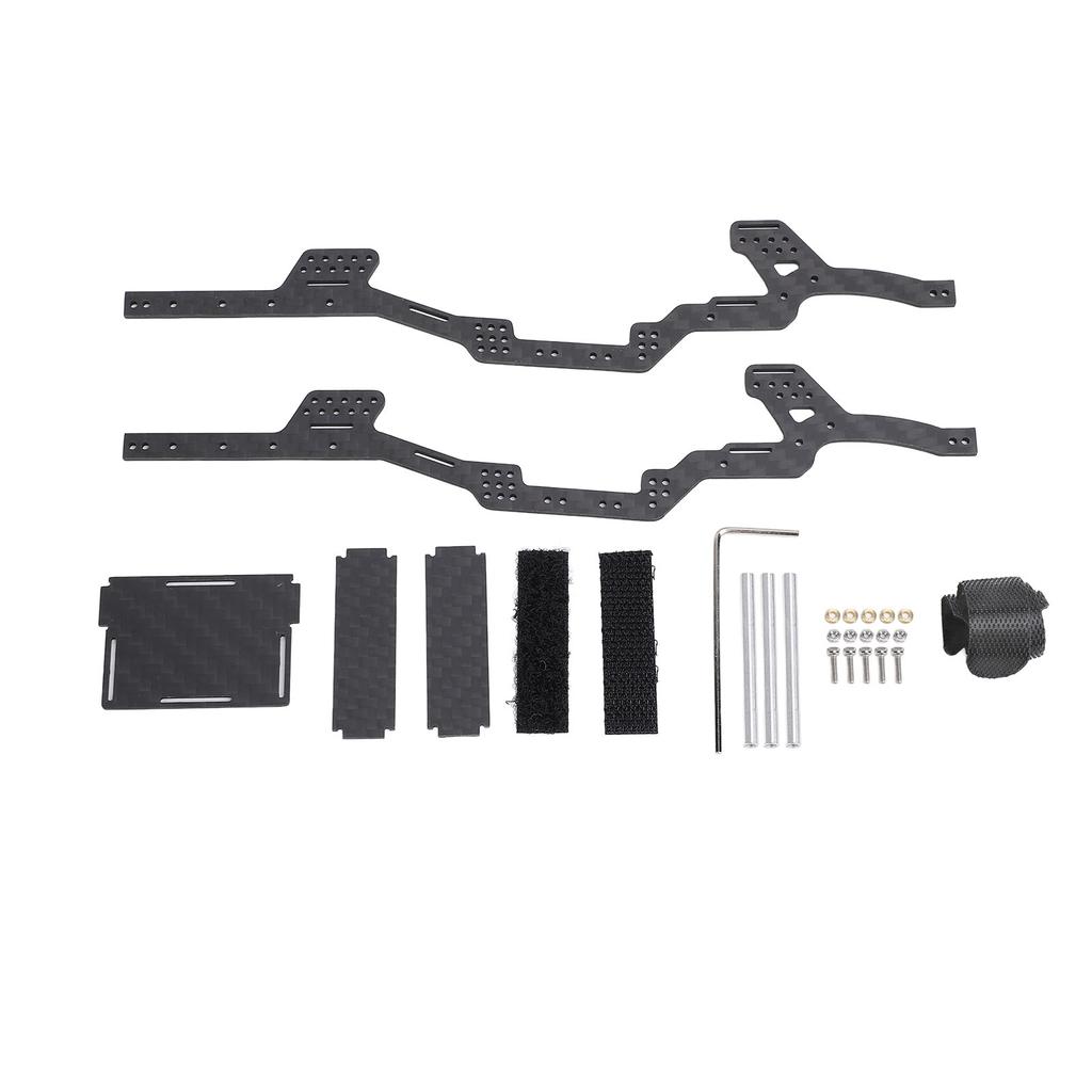 Carbon Fiber Chassis Kit RC Chassis Frame Rails for Axial SCX24 Deadbolt JLU C10 Bronco 124 RC