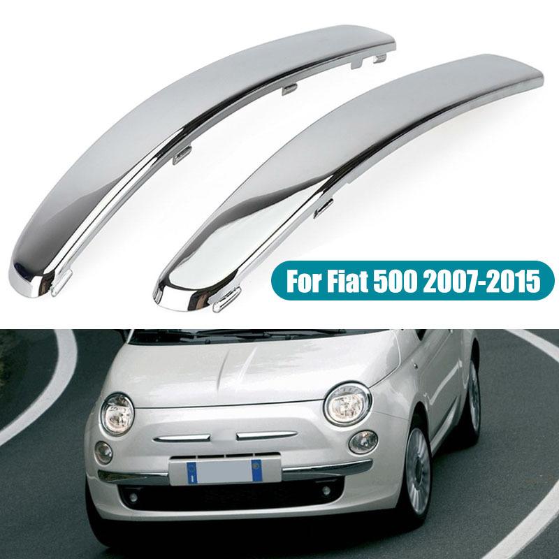 735455056 /735455057 Chrome Sliver Front Bumper Moulding Lower Trim For Fiat 500 2007-2015 Chromium Bumper Lower Trim Cover