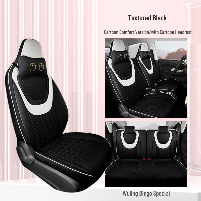 2023 Wuling Bingo Cute Cartoon Car Seat Covers for Women - Winter & All-Season Full Surround Cushion.