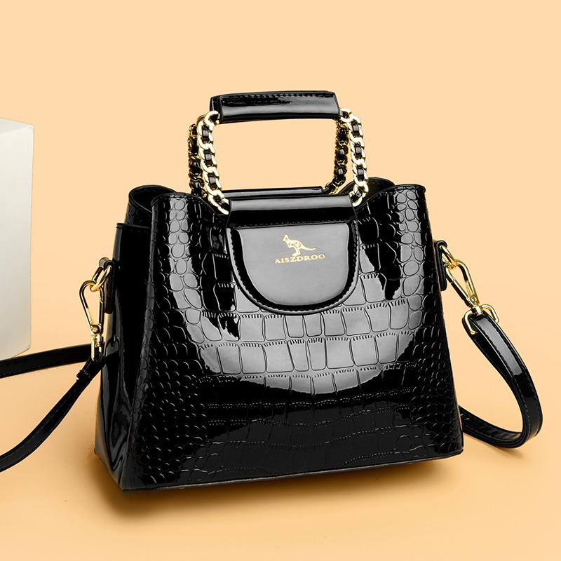 Luxury Shoulder Tote Bag Alligator Patent Leather Hand Bags for Women 2026 Designer Daily Commuting Handbags HIgh Quality Sac