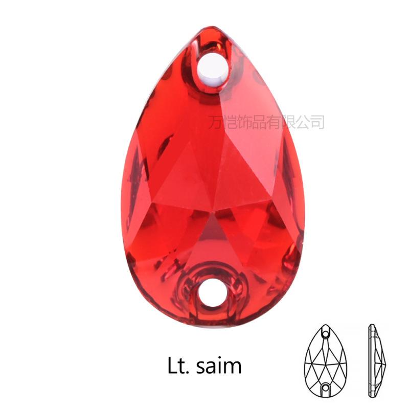 Resin Water Drop Flat Bottom Hand Sewn Drill, Silver Plated Bottom Double Hole Hand Sewn Flat Buckle Diy Clothing Luggage Accessories