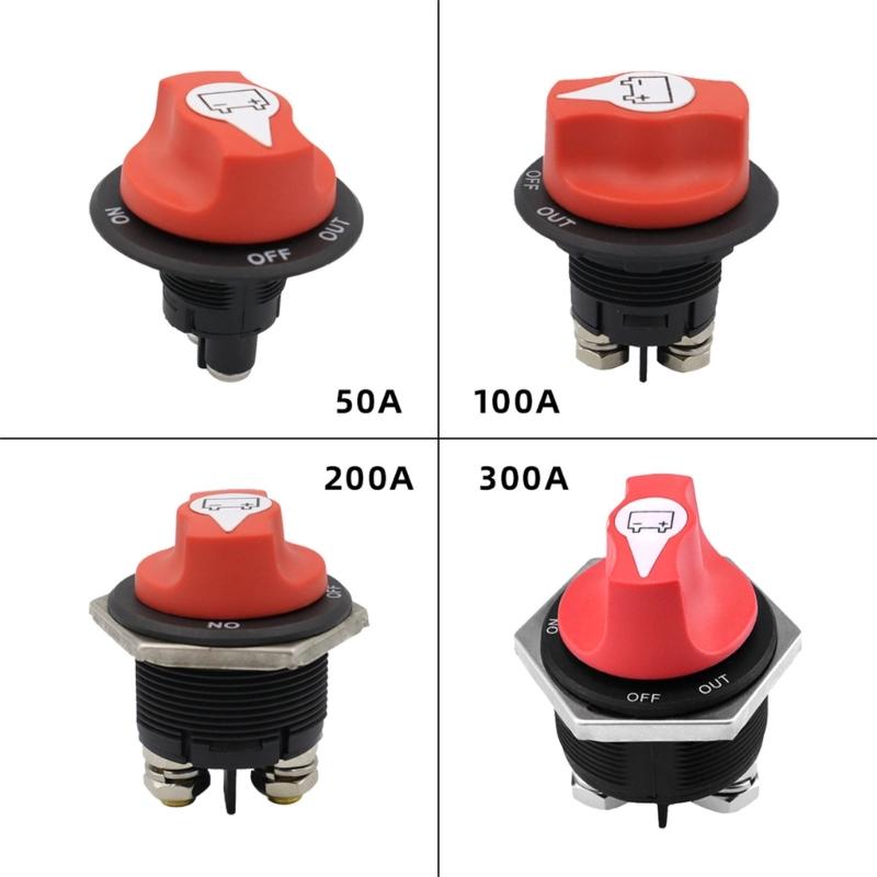 50A/100A/200A/300A Battery Cut Shut Offs Kills Switch for Marine Boat ON Offs Power Battery Switches Isolator Switch