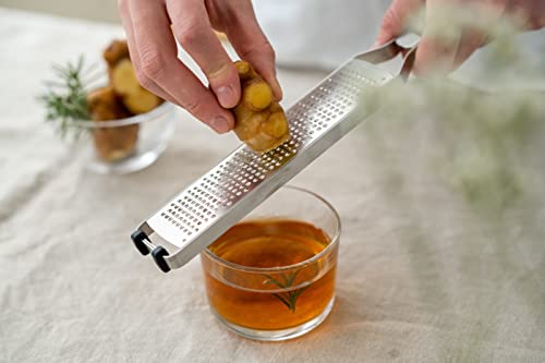 Iidaya Ever Oroshi Pro (Made in Japan/Compact/Stainless Steel) Zester Grater for Thin Slicing (Cheese/Ginger/Lemon/Garlic) Professional Stick Grater