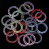 20pcs Colorful Acrylic Heart Beads Round Hollow Spacer Loose Beads for DIY Jewelry Making and Handcraft Projects