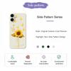 For iPhone 17 Case Golden Butterfly Sunflower Pattern Printing Straight Edge TPU Phone Back Cover