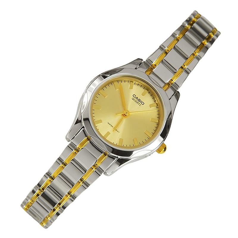 Casio CASIOSTANDARD Series Life Waterproof Quartz Movement Stainless Steel Strap Japanese and Korean Watch Women's Watch Gold Dial LTP-1275SG-9AQ