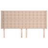 VidaXL Tête de lit avec oreilles Cappuccino 203x16x118-128 cm3119693