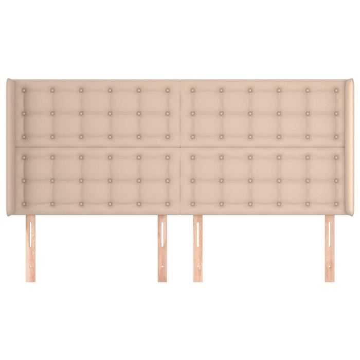 VidaXL Tête de lit avec oreilles Cappuccino 203x16x118-128 cm3119693