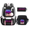 K-Pop Anime Cartoon Portable Shoulder Backpack Student Leisure School Bag Three-Piece Set