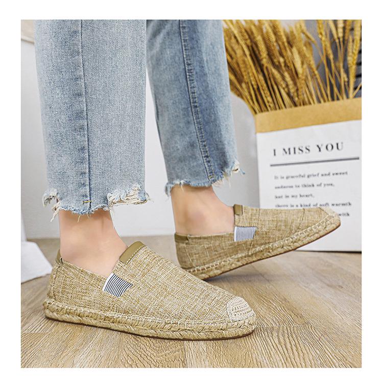 Pánské letní plátěné slip-on boty z lnu - Ležérní lehký rybářský styl