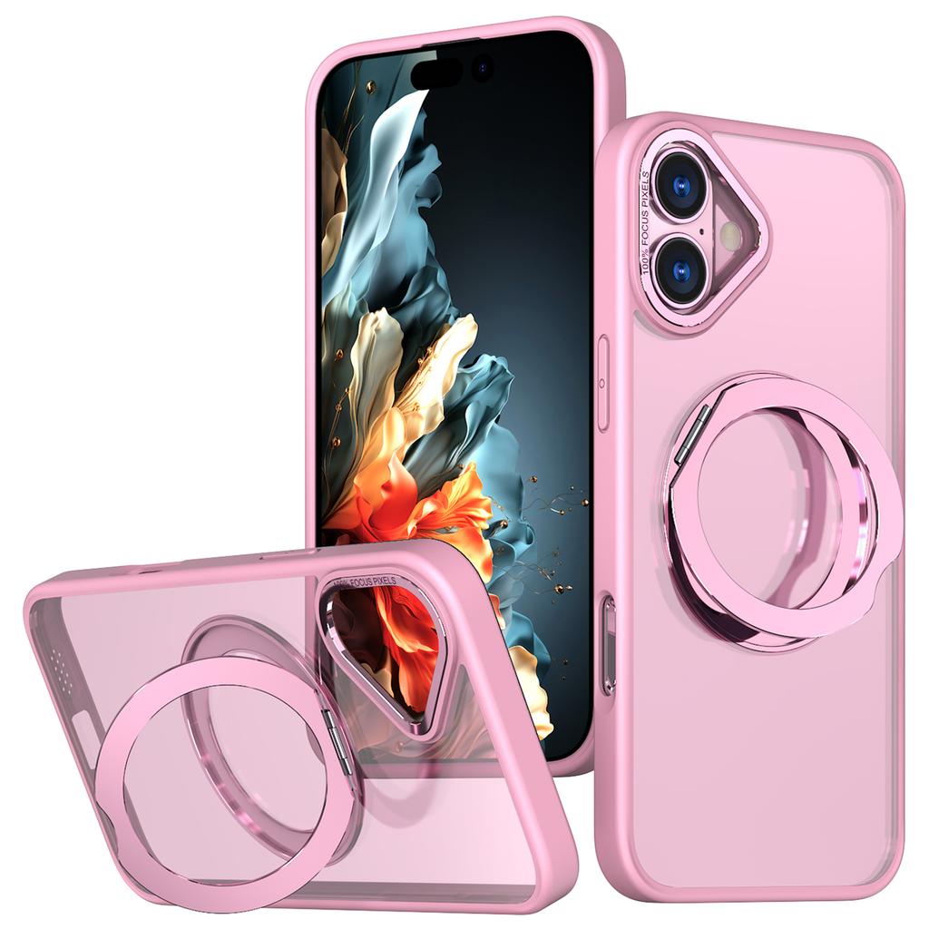 For iPhone 16 Plus Case Compatible with MagSafe TPU+Acrylic Kickstand Phone Cover