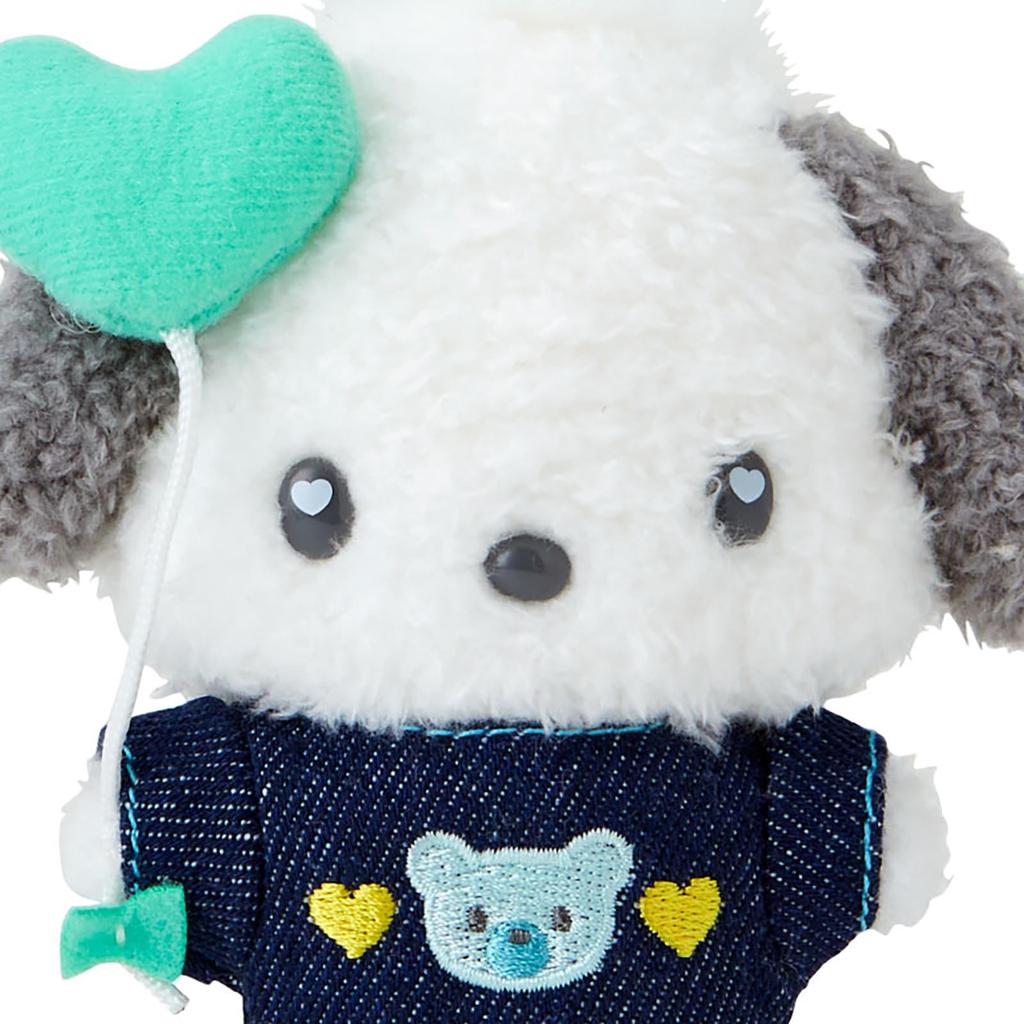 Sanrio Mascot Holder Pochacco Plush Keychain 182672 (Denim Patch)