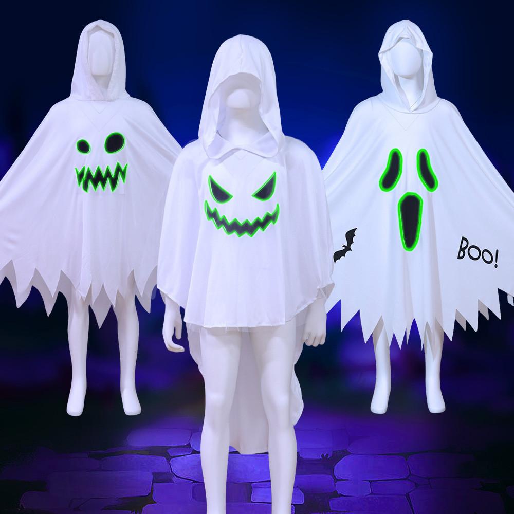 Halloween Childrens Ghost Cloak With Noctilucent For Cosplay And Party Events