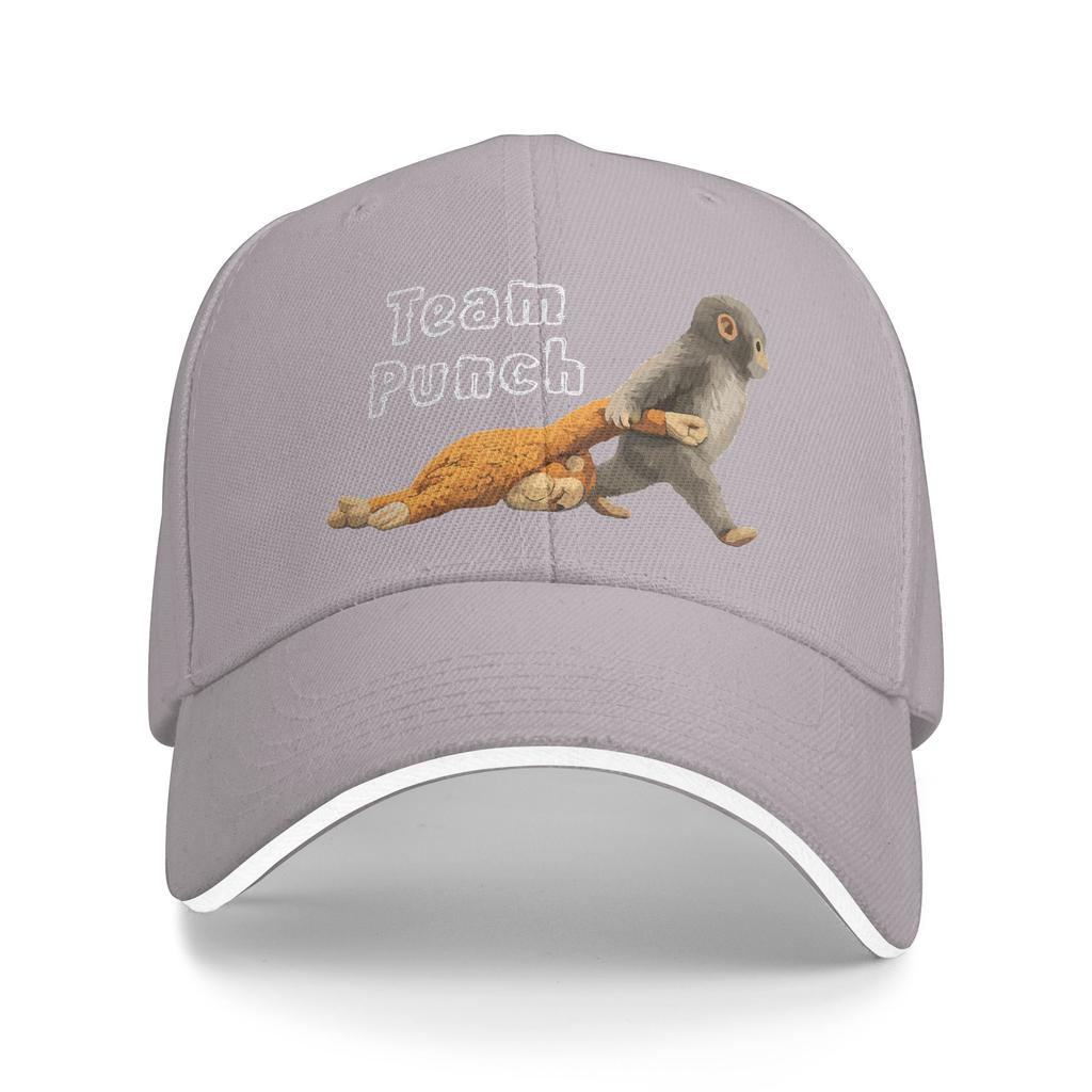 Baby Monkey Punch Team Punch Baseball Cap Trendy Unisex-Teens Trucker Hat Breathable Logo Running Hippie Baseball Caps Gift Idea