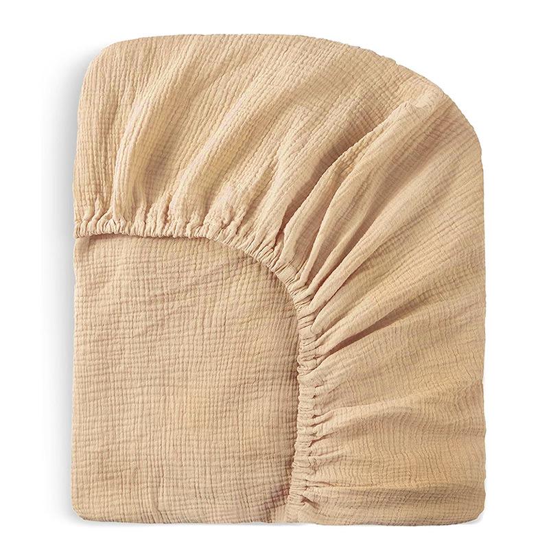 

Детская простыня на резинке из чистого хлопка, двухслойная марлевая жатка, покрывало для кровати 82x41x12 cm