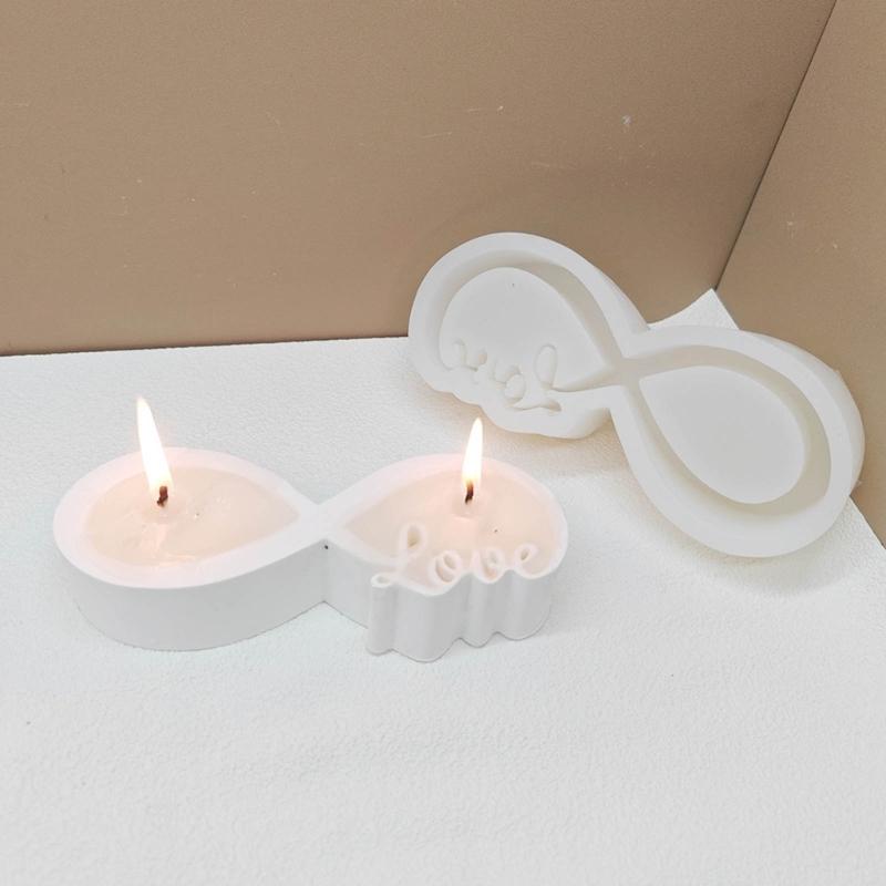 Ribbon Love Candlesticks Molds Candle Holder Silicone Molds Castings Moulds Plaster Molds for Candle Holder Making