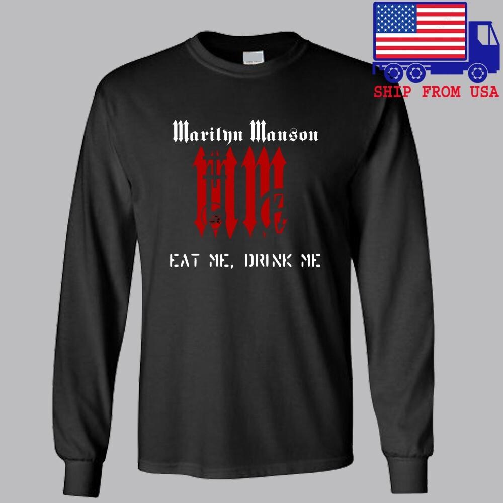 

MARILYN MANSON Eat Me Drink Me Men#039;s Black Navy Blue Size S to 3XL Unisex T-Shirt XXL
