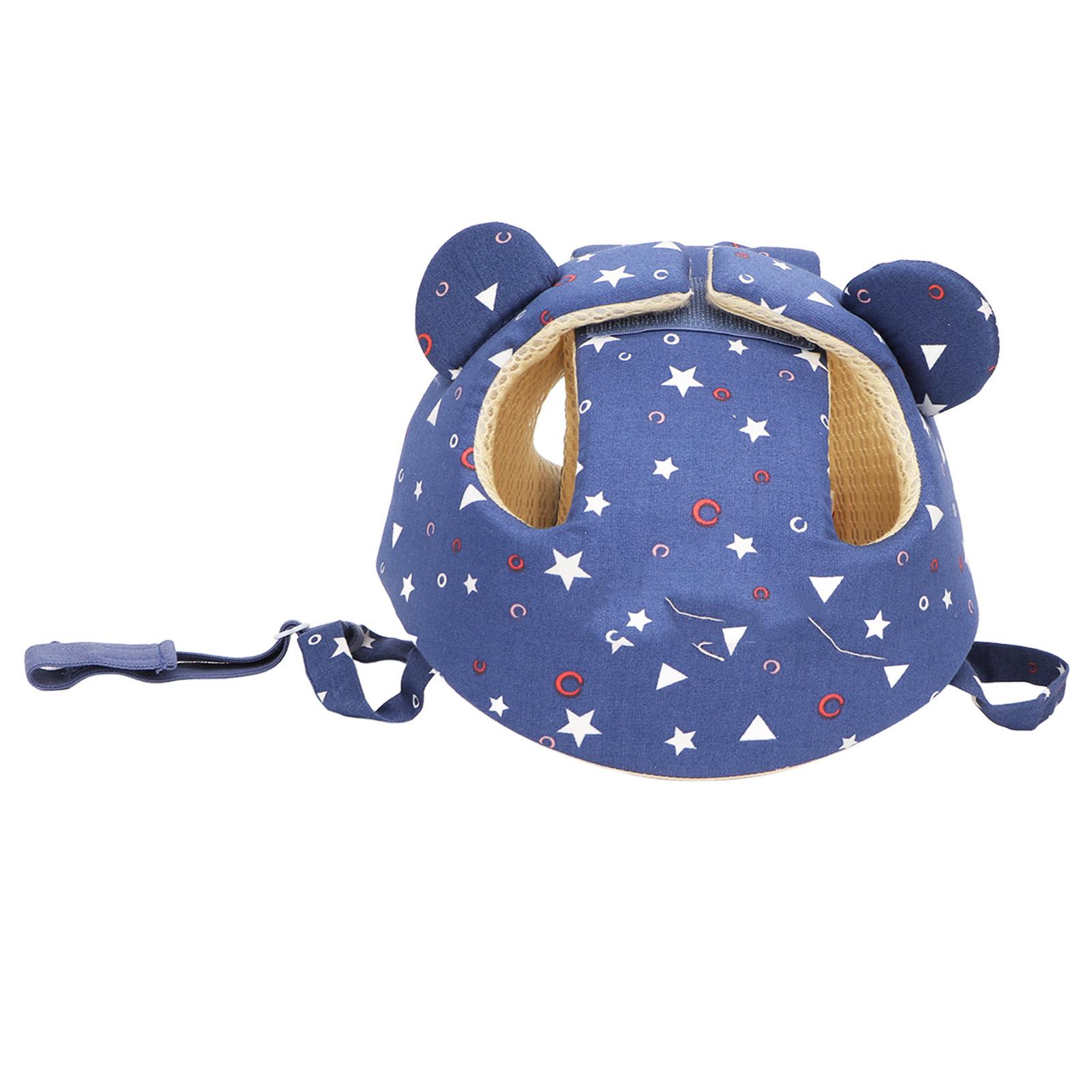 

Детский шлем звездно-голубого цвета из хлопка, удобная подушка для головы, защитный шлем для малышей, ползающих