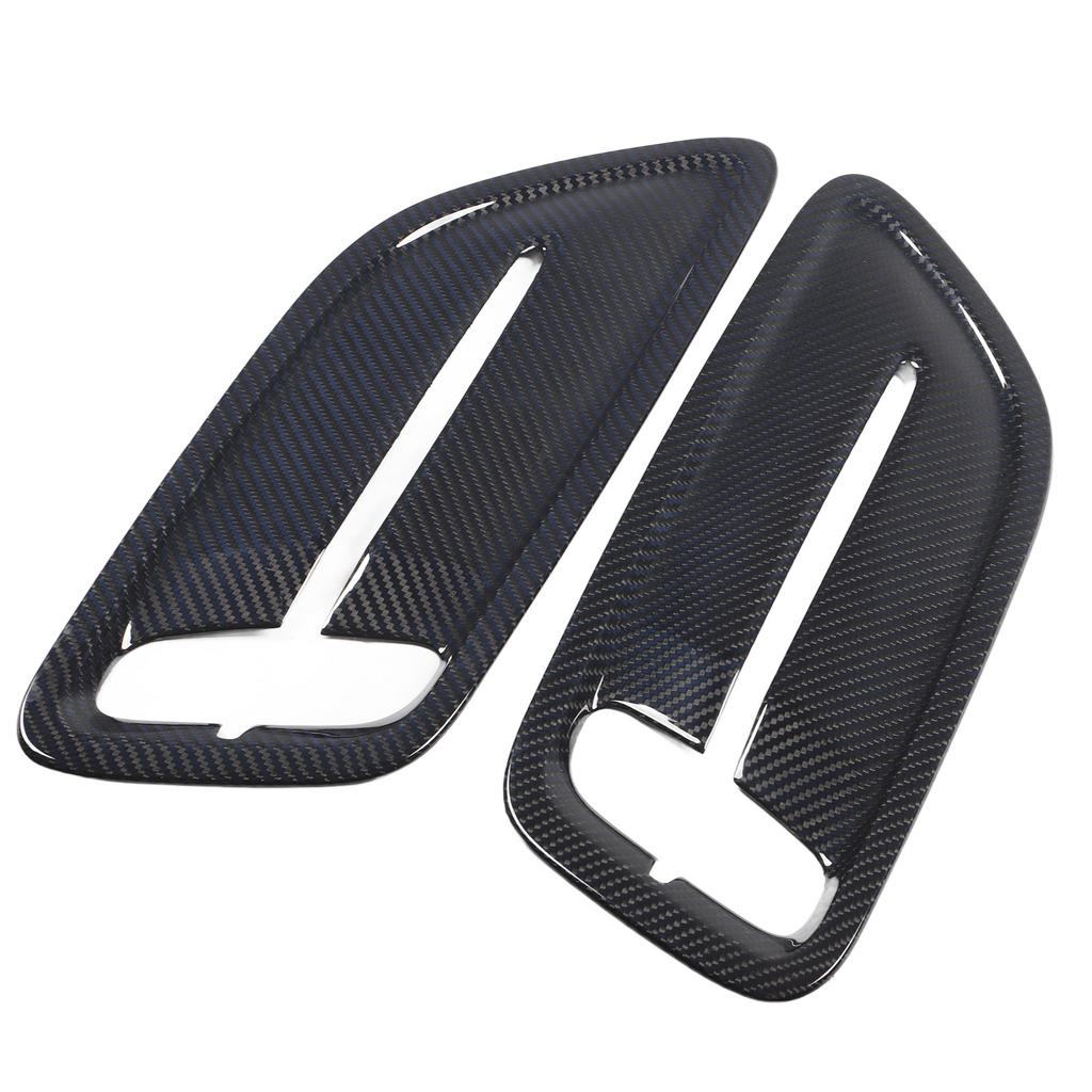 2 Pcs Engine Hood   Vent Cover Carbon   Front Upper Bonnet Hood   Outlet Cover Replacement for     2018 to 2023