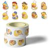 500 Pieces Per Roll - Cartoon Rubber Little Yellow Duck Waterproof Decorative Phone Case Luggage PVC Roll Sticker
