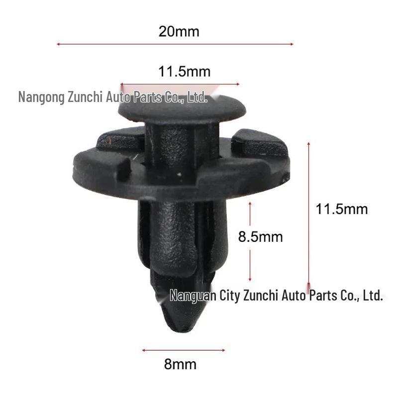 Nissan 8mm Car Clip: Push-Type Radiator Shield & Bumper Retainer Rivet