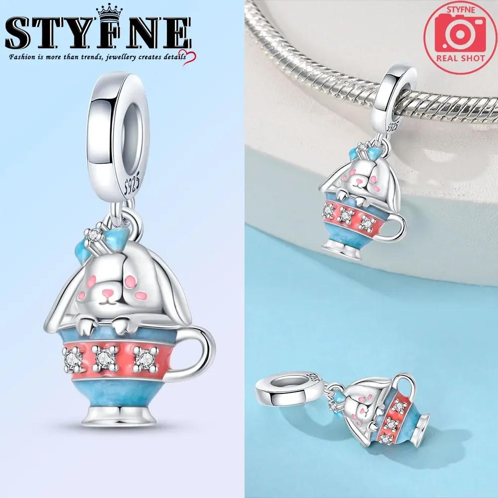 Anniversary Copper Color Cute Cat Blue Moon Owl Rabbit Mermaid Animal Charms Pendants Fit Original Bracelets Diy Jewelry