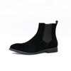 2026 Bottines Chelsea de Luxe pour Homme Nouvelles Chaussures Carrées à Semelle Rouge pour l'Extérieur Chaussures à Bout Carré Faits à la Main Bottines Cheville Business pour Homme Bottes habillées