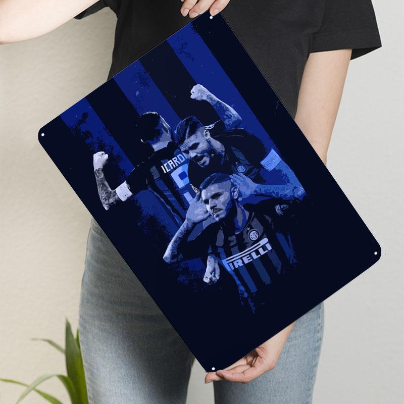 

Mauro Icardi Painting Poster Football Player Metal Sign Vintage Metal Plate Custom Soccer Tin Plates for Wall Art Decoration 20x30cm（7.8x11.8inch）