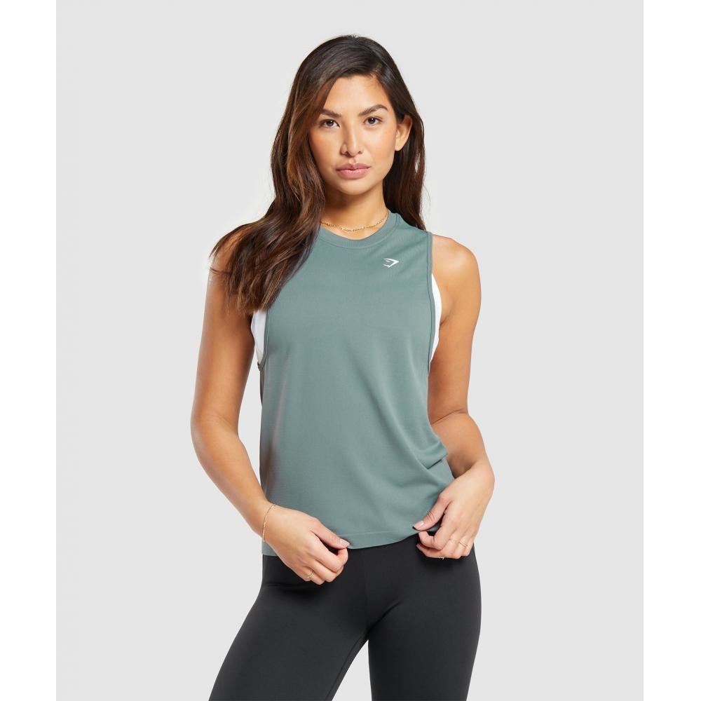 

Бесшовная грузовая цистерна GYMSHARK на каждый день, темно-бирюзовая B8A4R TBNG XXL