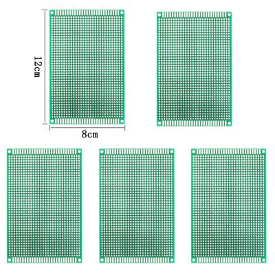 5PCS Double Sided Pcb Board 8*12CM Green DIY Main Boards Prototype Pcb Universal Board