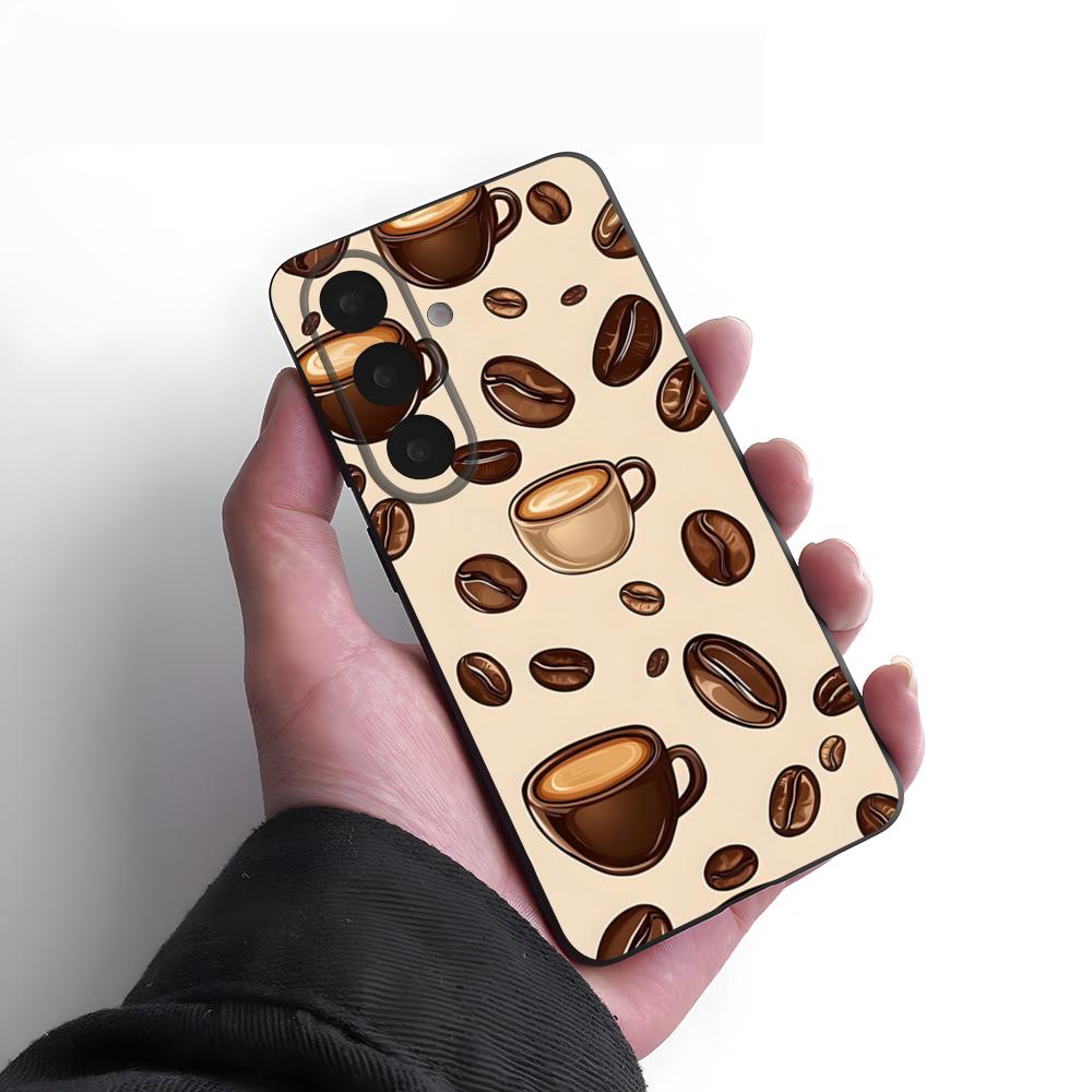 Coffee Art Phone Case For Samsung S26 S25 Plus S20 S20 Plus S22 Ultra S23 FE S21 Plus S21 Ultra Soft Cover