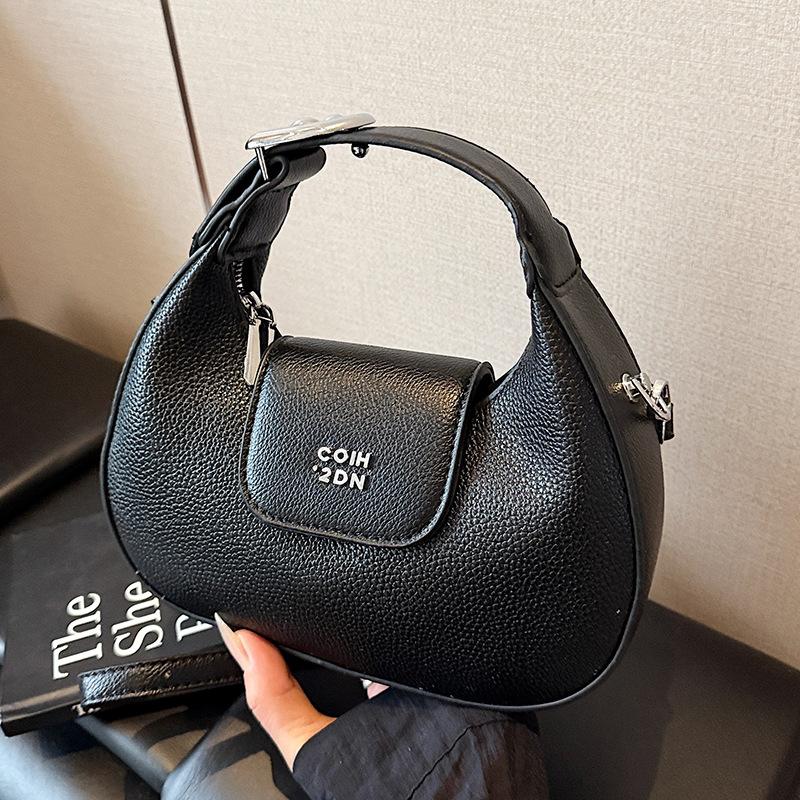 

Premium sense retro small bag women s 2025 new summer texture crescent bag commuter messenger bag shoulder armpit bag чёрный