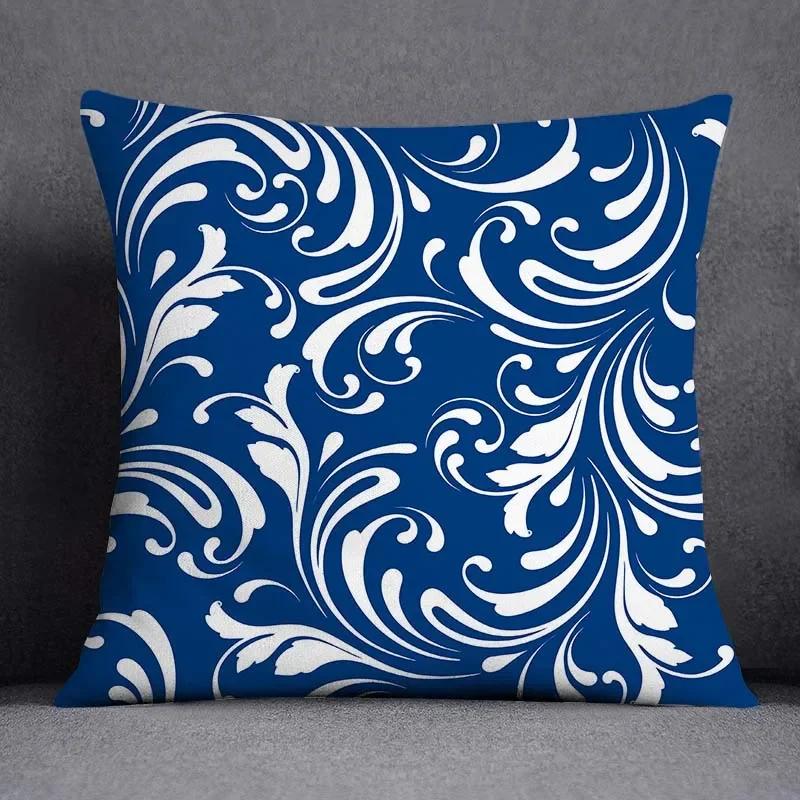 Blue Sailor Mermaid Marine Home Decor Pillowcase Square   Office  Cushion Cover
