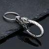 Sturdy Stainless Steel Keychain With Unique Dragon Head Designs Portable for Everyday Use and Fashion Accessory